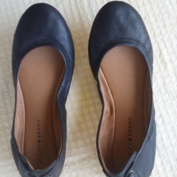 Lucky Brand ECHO Women's Ballet Flats Leather Black size 11 EUC - Picture 5 of 9